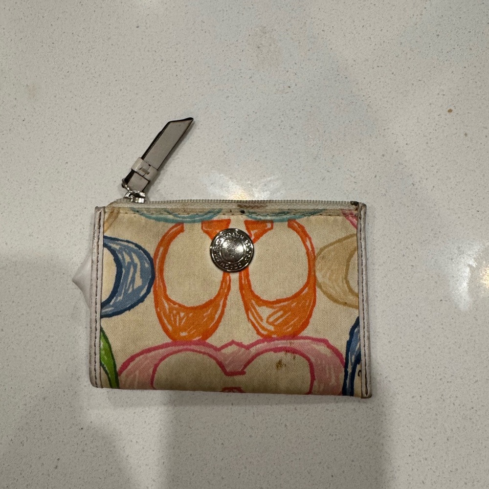 Coach Multicolor Key & Card Holder